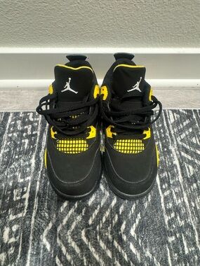 Jordan Kids Black and Yellow High-Top Sneakers